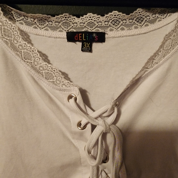 Delia's for Dollskill Lace Up Crop Top 3x - Picture 3 of 3